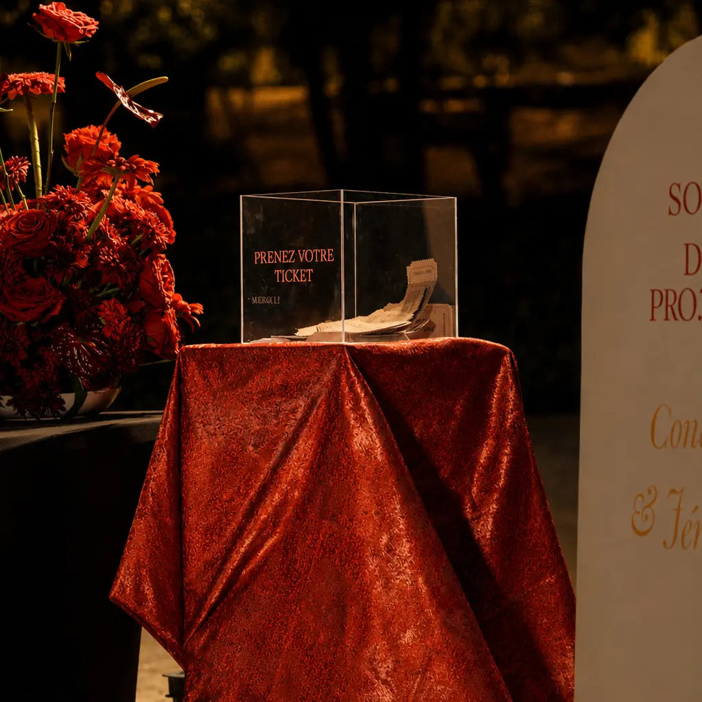 Urne en plexi transparente
