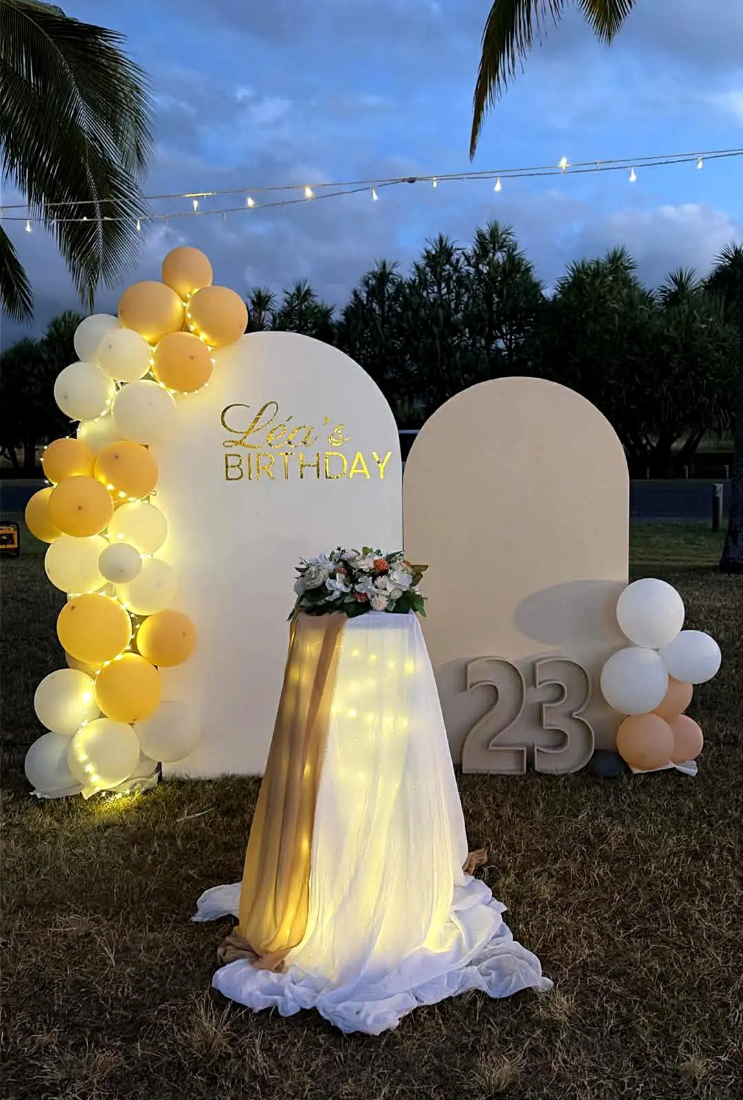 Décor de cérémonie avec backdrops personnalisés