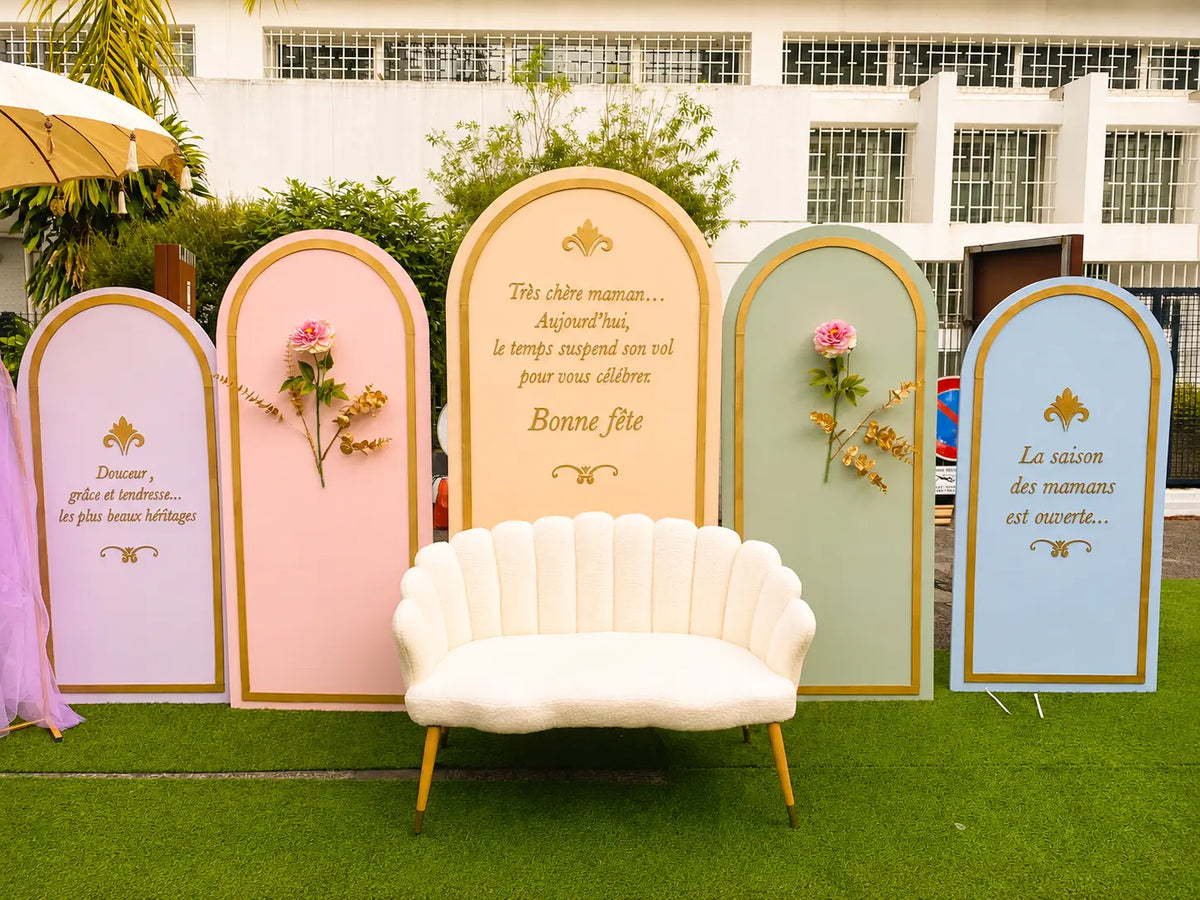 Mur photo sur mesure inspiré de Bridgerton pour la Fête des Mères à Saint-Denis